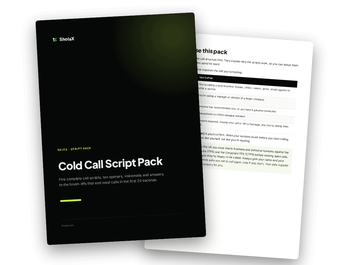 Preview of Cold Call Script Pack